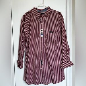 Chaps NWT Easy Care Button Down Shirt Striped size xl